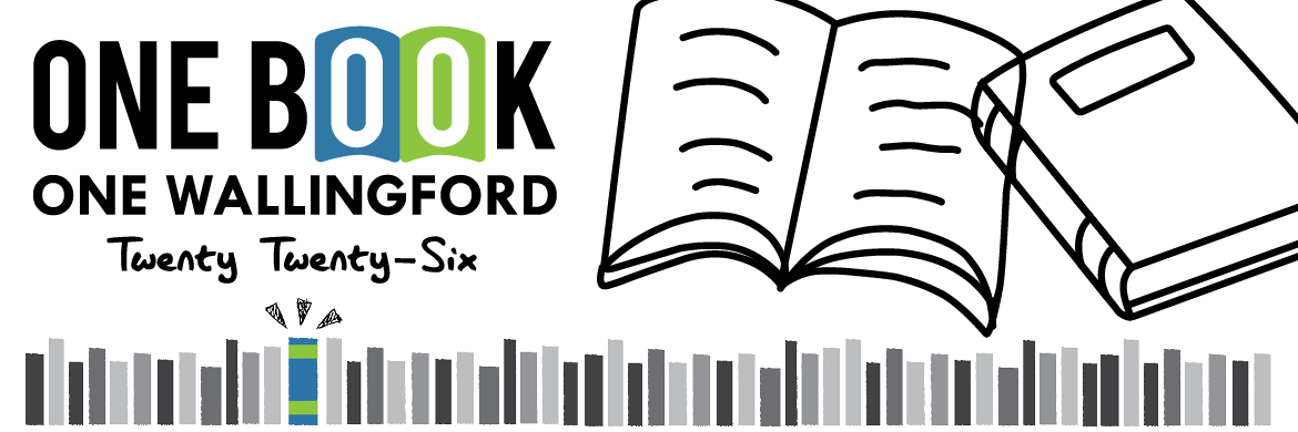 Banner displaying the One Book One Wallingford logo 