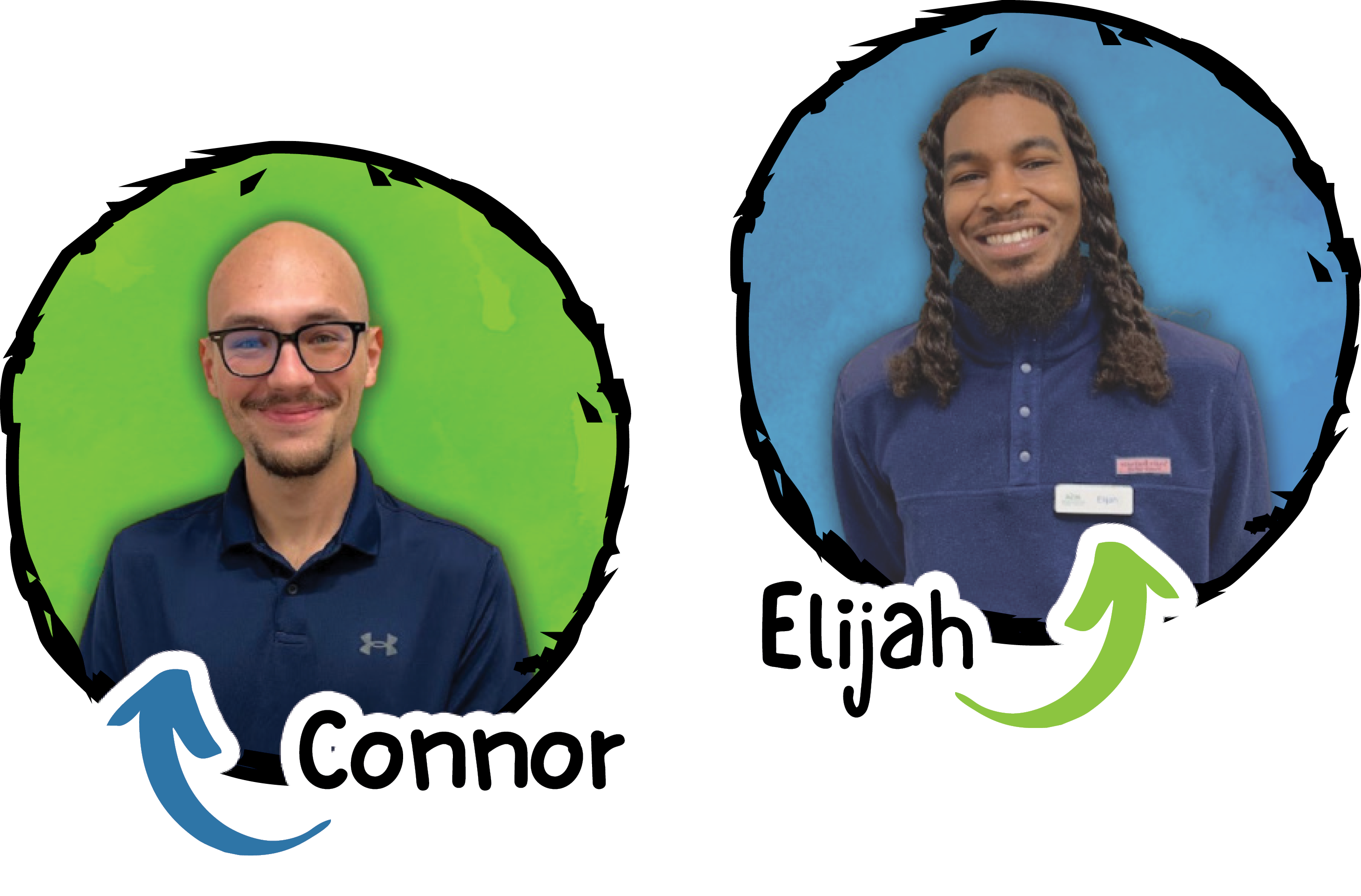 Headshots of Elijah and Connor