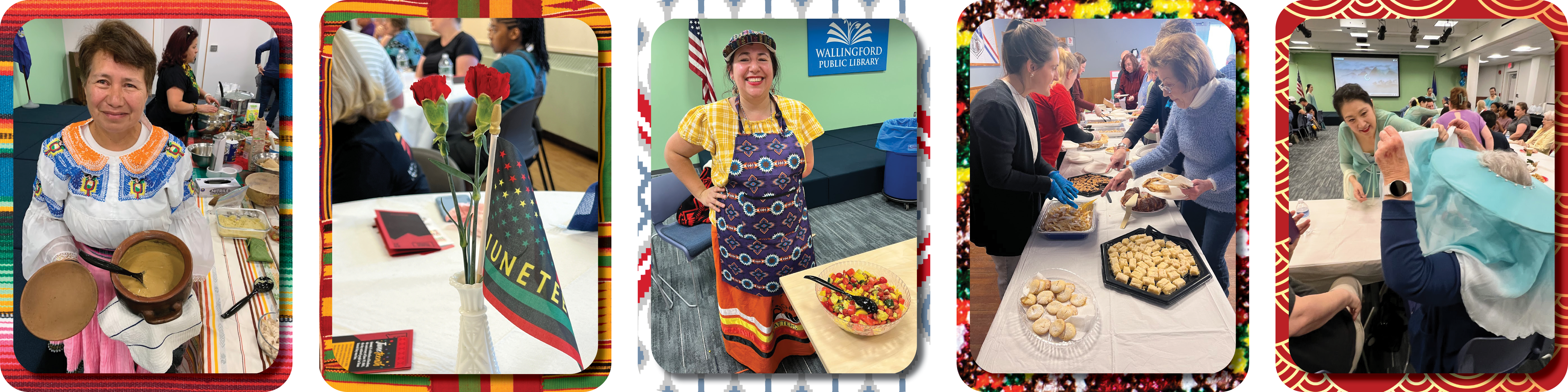 Photos of previous Wallingford Table Events featuring different foods