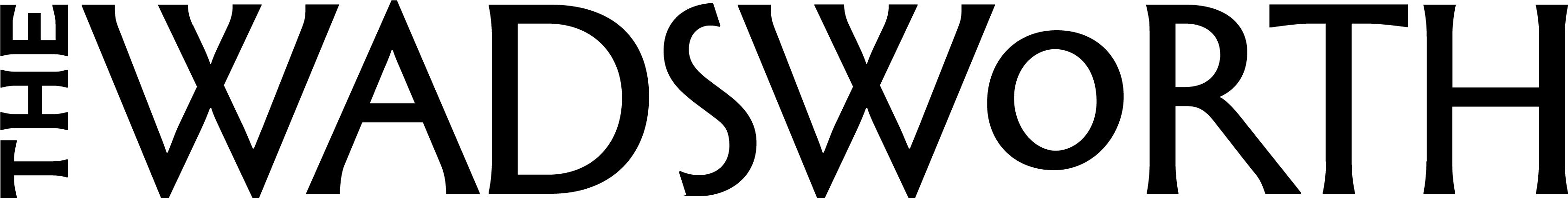 The Wadsworth museum's text logo