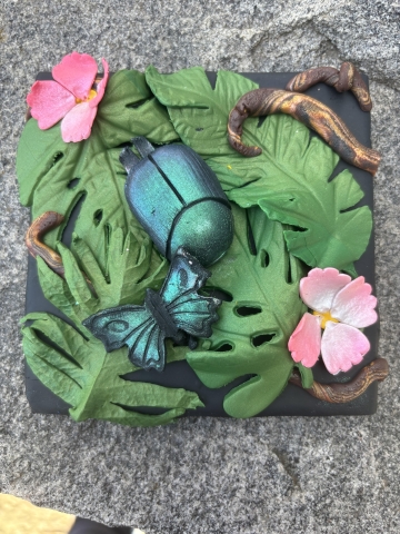 forest floor polymer clay tile