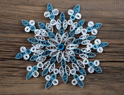 paper quilled snowflake