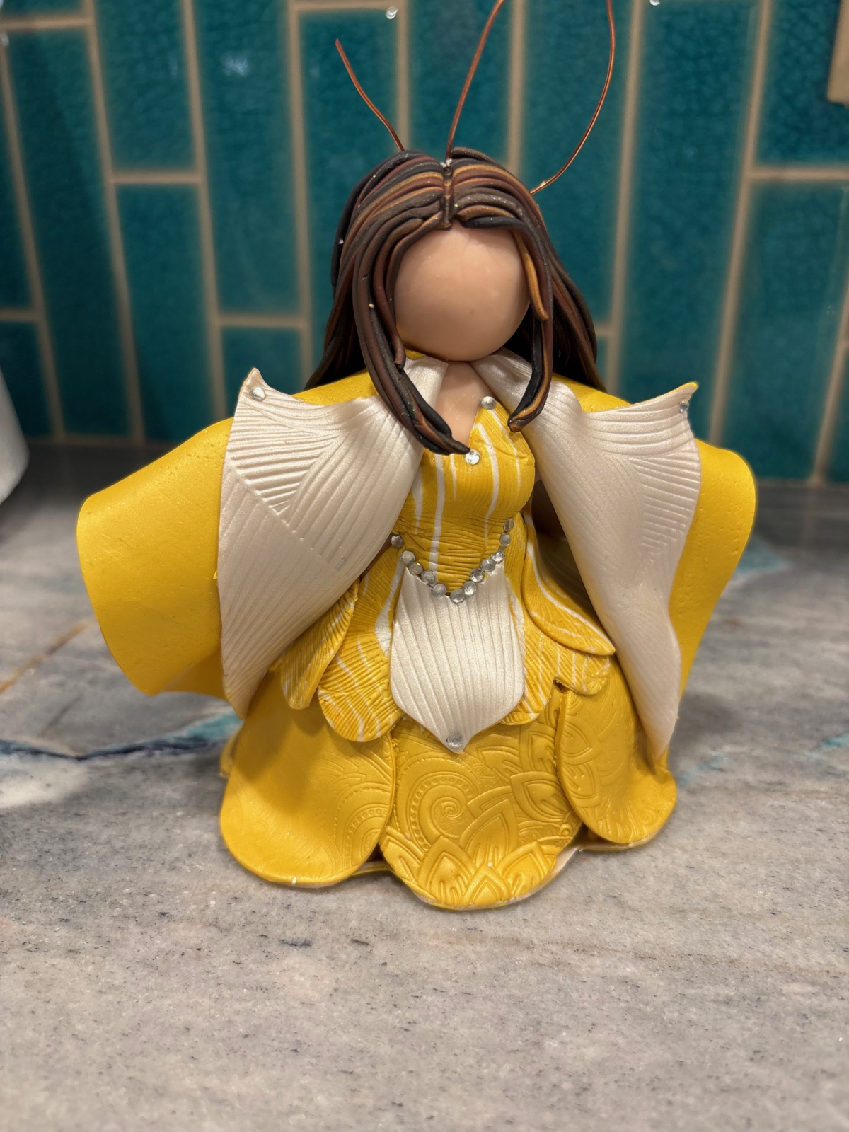 polymer clay red carpet statuette