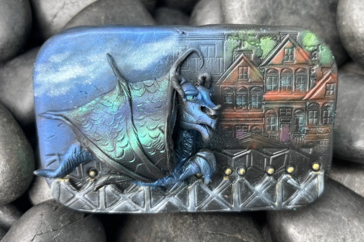 polymer clay dice box