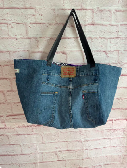 SiaDezigns denim tote bag