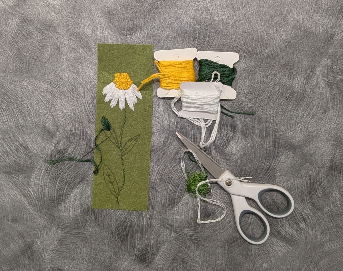 embroidered bookmark