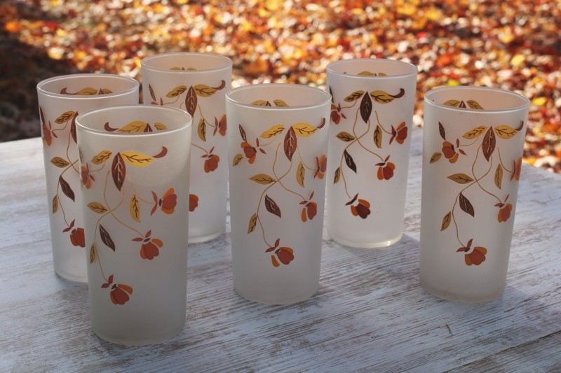 fall glass tumbler painting